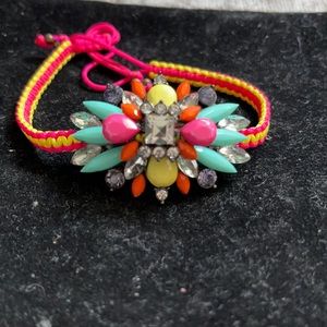 Colorful Rhinestone adjustable strap bracelet